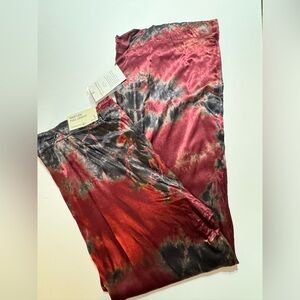 soft surroundings rayon satin fancy pants,
Boho wide leg artwear lagenlook